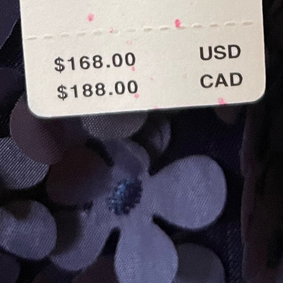 Anthropologie NWT Sz SM 3D floral appliqué dress; side zipper & pockets, lined - Picture 14 of 16